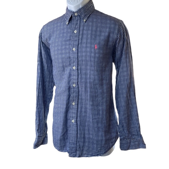 SzM Ralph Lauren Blue Label Custom Fit Long Sleeve Button Down Shirt - Picture 4 of 6